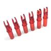 ZSHJGJR 50 Pack Archery Arrow Nock ID 6.2mm/.244" Plastic Insert Arrow Nocks Tail for DIY Hunting Shooting Arrows (Transparent Red) view 3