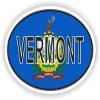 1x Vermont Country Code Oval Vinyl Waterproof Sticker - 5cm / 2inches view 1