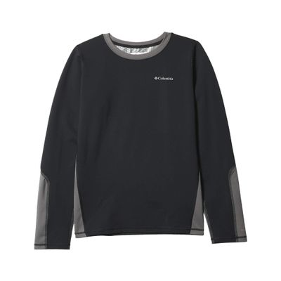 Columbia Kids Omni-Heat 3-D Knit Crew (Little Kids/Big Kids) Black/City Grey XL (18-20 Big Kids)