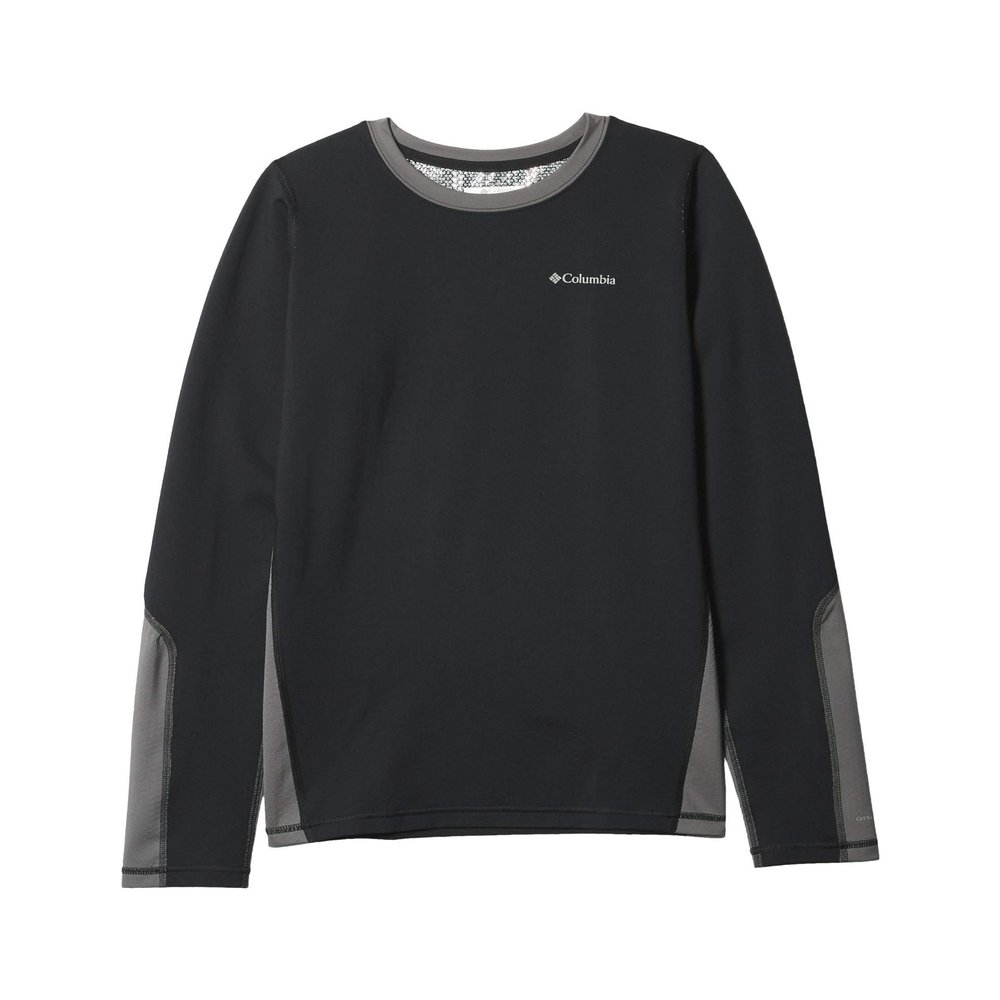 Columbia Kids Omni-Heat 3-D Knit Crew (Little Kids/Big Kids) Black/City Grey XL (18-20 Big Kids)