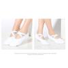 Auhoho Girls Breathable Canvas Ballet Practice Shoes Yoga Shoes for Dancing 2.5 M US Little Kid,White view 4
