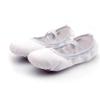 Auhoho Girls Breathable Canvas Ballet Practice Shoes Yoga Shoes for Dancing 5.5 M US Big Kid,White view 2