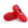 Auhoho Girls Breathable Canvas Ballet Practice Shoes Yoga Shoes for Dancing 2 M US Little Kid,Red view 2