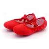 Auhoho Girls Breathable Canvas Ballet Practice Shoes Yoga Shoes for Dancing 2 M US Little Kid,Red view 3