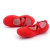 Auhoho Girls Breathable Canvas Ballet Practice Shoes Yoga Shoes for Dancing 2 M US Little Kid,Red view 4