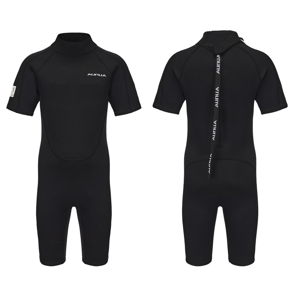 Aunua Kids Wetsuit for Youth Boys Girls, 3mm Shorty Wetsuit for Swimming, Surfing