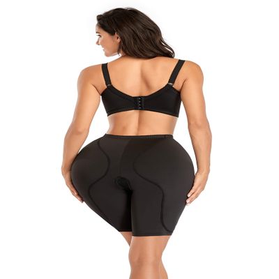 2PS Sponge padded Women Butt Hip Up Padded Enhancer 852 (3XL, Black Open Crotch)