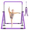 DOBESTS Gymnastics Bar with Rings, Adjustable Height Gymnastic Horizontal Bars, Kids Folding Expandable Gymnastic Training Kip Bar, Gymnastics Training Equipment for Home Gym Indoor Garden Outdoor view 1