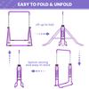 DOBESTS Gymnastics Bar with Rings, Adjustable Height Gymnastic Horizontal Bars, Kids Folding Expandable Gymnastic Training Kip Bar, Gymnastics Training Equipment for Home Gym Indoor Garden Outdoor view 4