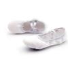 Auhoho Girls Breathable Canvas Ballet Practice Shoes Yoga Shoes for Dancing 11.5 M US Little Kid,White view 3