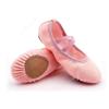 Auhoho Girls Breathable Canvas Ballet Practice Shoes Yoga Shoes for Dancing 4.5 M US Big Kid,Light Pink view 2
