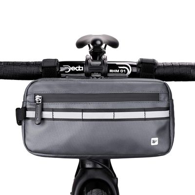 Rhinowalk Bike Bag Waterproof Bike Handlebar Bag,Bike Basket Bicycle Front Bag Shoulder Bag Waist Bag for Sport Bicycle Professional Cycling Accessories-Gray
