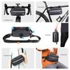 Rhinowalk Bike Bag, Bike Handlebar Bag, WaterproofBike Basket Bicycle Front Bag Shoulder Bag Waist Bag for Sport Bicycle Professional Cycling Accessorie-Black view 4