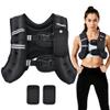PACEARTH Weighted Vest, 6lb/12lb/16lb/20lb/25lb/30lb Weight Vest with Reflective Stripe, Body Weight Vests Adjustable for Men, Women Workout, Strength Training, Running, Walking, Jogging view 1
