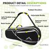 Himal 3 Racquet Tennis Bag With Protective Pad, tennis racket bag for Men Women, Sports enthusiasts of All Ages view 3
