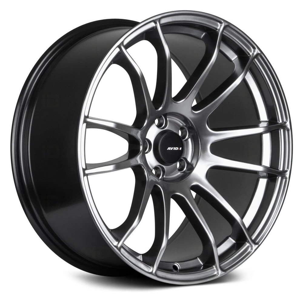 AVID.1 AV-20 Hyperblack 19x8.5 Custom Wheel 5x4.5 Bolt Pattern with +35 Offset Lightweight Performance Alloy Wheel Aggressive Street Style & Track-Ready Car Accessories