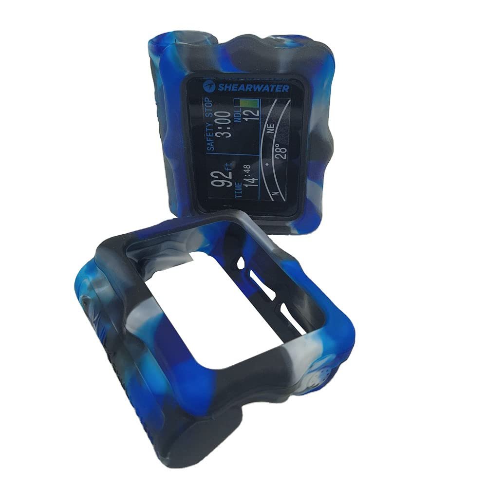 Silicone Protective Cover for Shearwater Perdix/Perdix 2 / Perdix AI Diving Computer (Camouflage Blue)