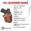 1791 GUNLEATHER G43 Paddle Holster - Optic Ready OWB CCW Leather Gun Holster for Belts - Right Handed - Compatible for Glock 43, Ruger LC9 and Ruger SR22 view 3