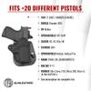 1791 GUNLEATHER G43 Paddle Holster - Optic Ready OWB CCW Leather Gun Holster for Belts - Right Handed - Compatible for Glock 43, Ruger LC9 and Ruger SR22 view 3