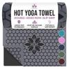 Clever Yoga Hot Yoga Mat Towel  Non-Slip Grip for Hot Yoga, Sweat Absorbent, Honeycomb Silicone Grip, Stays Flat  Ideal for Pilates, Travel, Washable & Lightweight - Gray view 1