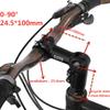 BESNIN Adjustable Bike Stem 0-90 Degree 31.8mm or 25.4mm60mm or 90mm or 93mm or 100mm, Adjustable MTB Stem Black or Red Mountain Bike Handlebar Stem for Bicycle, Road Bike, MTB (0-90 25.4 * 100) view 4