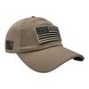 Altis Apparel American US Military Embroidered Flag Soft Mesh Hat Trucker Cap (Removable Patch - Khaki) view 1