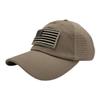 Altis Apparel American US Military Embroidered Flag Soft Mesh Hat Trucker Cap (Removable Patch - Khaki) view 2