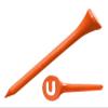 Clip Wipes Logo Golf Tees  2  (100/Pack)  Custom TEECUP Imprint - Personalized Monogram Initial Letters (A-Z) (ORG-WHT-U) view 1