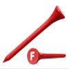 Clip Wipes Logo Golf Tees  2  (100/Pack)  Custom TEECUP Imprint - Personalized Monogram Initial Letters (A-Z) (RED-WHT-F) view 1
