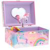 Jewelkeeper Jewelry Box for Girls, Cotton Candy Unicorn Musical Jewelry Boxes, The Beautiful Dreamer Tune and Spinning Unicorn Doll, Toys for Girls view 1