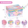 Jewelkeeper Jewelry Box for Girls, Cotton Candy Unicorn Musical Jewelry Boxes, The Beautiful Dreamer Tune and Spinning Unicorn Doll, Toys for Girls view 3