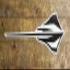 C8 Corvette Stingray Logo Metal Wall Hanging Sign - Made in USA Next Generation Steel Wall Art - Black with White (48" x 14") view 1