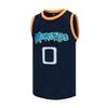 VOVIDEA Mens Basketball Jersey Alien 0 Monstars Space Movie Jersey Dark Blue (Dark Blue, Medium) view 1