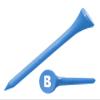 Clip Wipes Logo Golf Tees  2  (100/Pack)  Custom TEECUP Imprint - Personalized Monogram Initial Letters (A-Z) (BLU-WHT-B) view 1