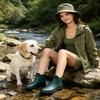Asgard Women's Ankle Rain Boots Waterproof Chelsea Boots, Green 43 (Size 12) view 2