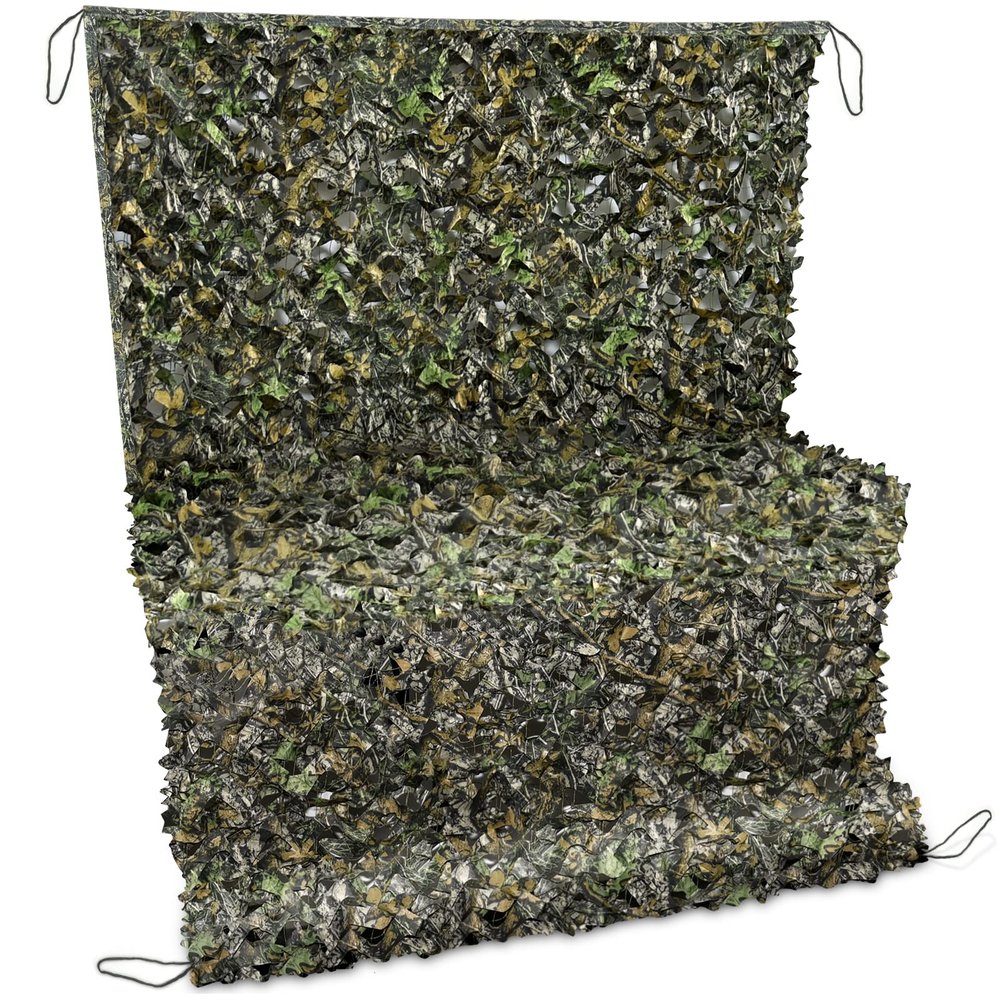 iunio Hunting Blind, Camo Netting, Camouflage Net, Bulk Roll, Mesh, Cover for Sun Shade, Camping, Outdoor (Green Brown Tree Camo, 9.8ftx6.5ft/3mx2m)
