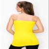 Kurve Womens Strapless Tube Top - Long Length Seamless Bandeau Stretch Sexy Cami Tops, UV Protective Fabric UPF 50+ (Made in USA), Yellow, X-Small/Medium view 3