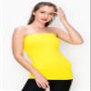 Kurve Womens Strapless Tube Top - Long Length Seamless Bandeau Stretch Sexy Cami Tops, UV Protective Fabric UPF 50+ (Made in USA), Yellow, X-Small/Medium view 4