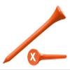 Clip Wipes Logo Golf Tees  2  (100/Pack)  Custom TEECUP Imprint - Personalized Monogram Initial Letters (A-Z) (ORG-WHT-X) view 1