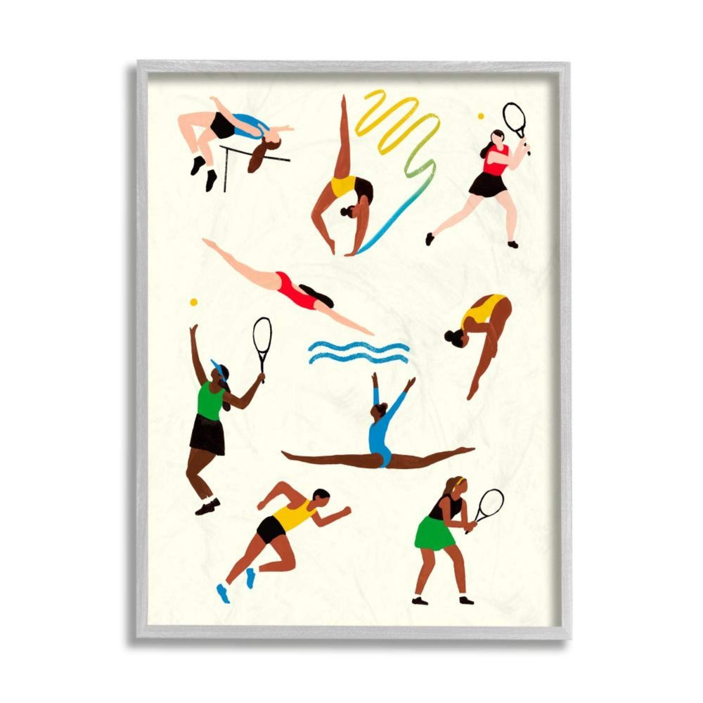 Stupell Industries Collage of Summer Athletes Outdoor Sports