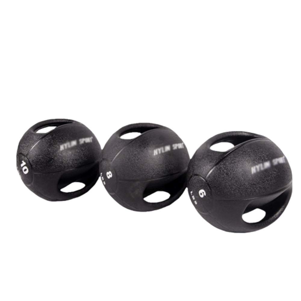 Medicine Balls AGYH, Dual Handle Fitness Rubber Ball, Waist and Abdomen Arm Strength Training Gravity Ball, Non-Slip and Drop Resistant, 6lb-20lb (Size : 12lb/5.4kg)