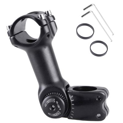 Azarxis 25.4mm 31.8mm Stem 90mm 110mm 120mm 130mm 0-60 Degree Adjustable Bike Stem Mountain Bike Stem Short Handlebar Stem for Bicycle, Road Bike, MTB, BMX, Cycling (60 - 25.4 x 130mm)