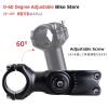 Azarxis 25.4mm 31.8mm Stem 90mm 110mm 120mm 130mm 0-60 Degree Adjustable Bike Stem Mountain Bike Stem Short Handlebar Stem for Bicycle, Road Bike, MTB, BMX, Cycling (60 - 25.4 x 130mm) view 3