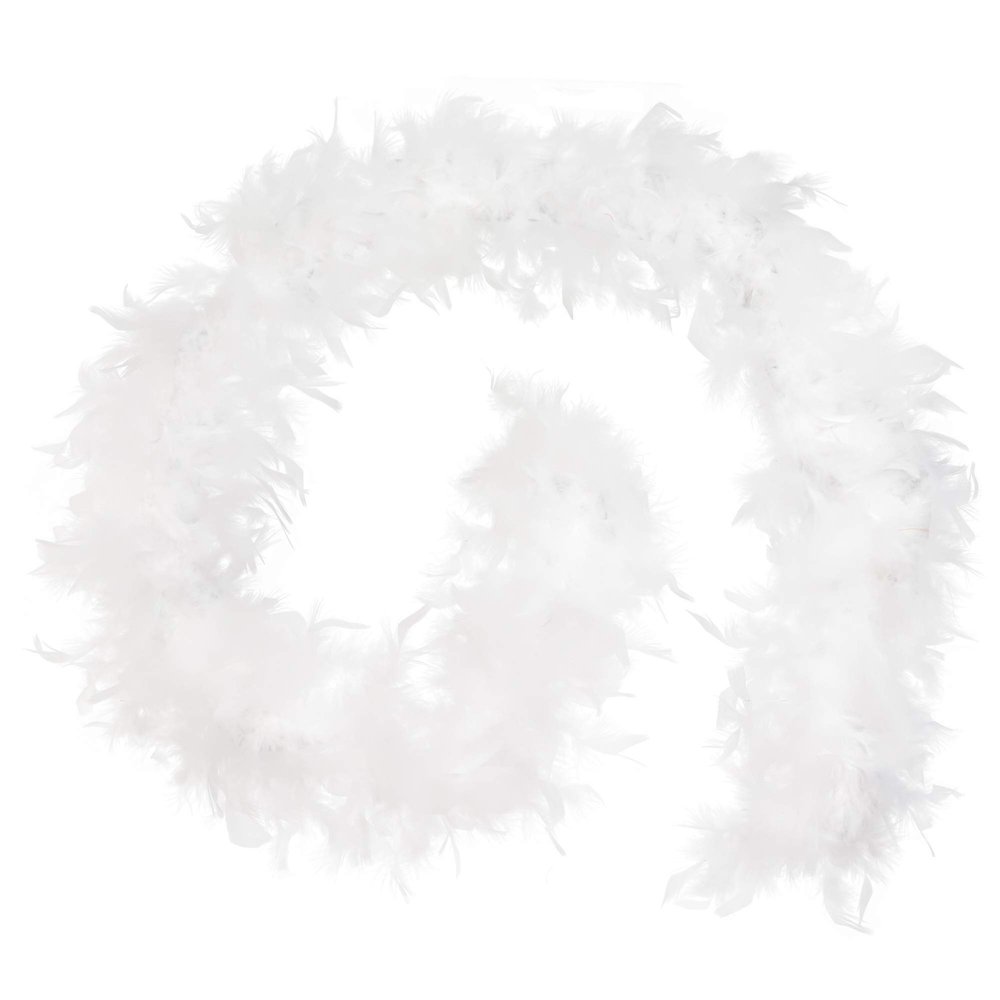 Handy Lidy 40g 2 Yards long Thin Weight Turkey Chandelle Boa Women Adult Feather Boas-White