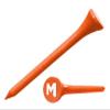 Clip Wipes Logo Golf Tees  2  (100/Pack)  Custom TEECUP Imprint - Personalized Monogram Initial Letters (A-Z) (ORG-WHT-M) view 1