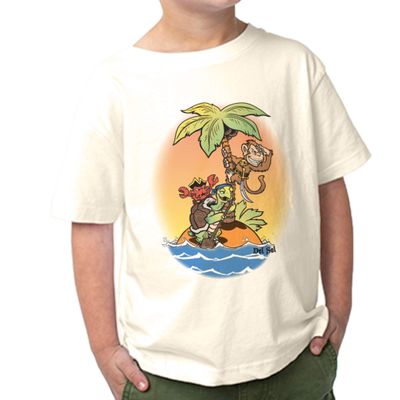 Del Sol Color Changing Toddler Boys Crew Tee - Pirate Trio, Natural, Size 4T