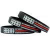 Three (3) Worn Distressed Flag Red Line Wristbands view 1