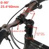 BESNIN Adjustable Bike Stem 0-90 Degree 31.8mm or 25.4mm60mm or 90mm or 93mm or 100mm, Adjustable MTB Stem Black or Red Mountain Bike Handlebar Stem for Bicycle, Road Bike, MTB (0-90 25.4 * 60) view 4