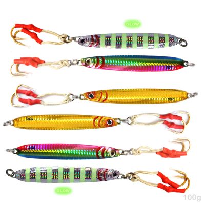 6pcs Fish WOW! 100g Vertical Jig 3.5oz Knife jig - 3-Color Set