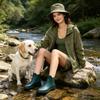 Asgard Women's Ankle Rain Boots Waterproof Chelsea Boots, Green 42 (Size 11) view 2